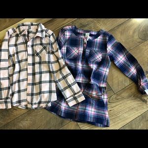Girls size 6 plaid shirts BRAND NEW